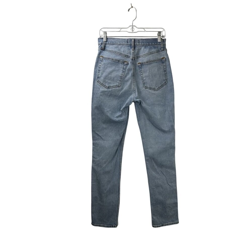 Abercrombie & Fitch Sz 28/6 90s Slim Straight Ultra High Rise Jeans Light Wash - Picture 2 of 14